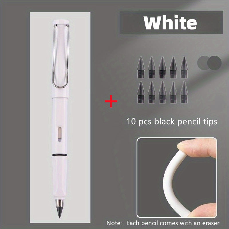 11pcs Eternal Pencil Infinite Pencil Technology Magic Pencil Inkless Pen