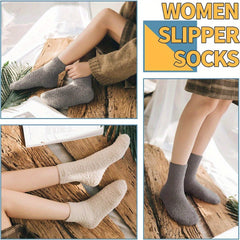 5 Pairs Fuzzy Slipper Socks Winter Cozy Warm Home Sleeping Socks