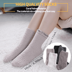 5 Pairs Fuzzy Slipper Socks Winter Cozy Warm Home Sleeping Socks