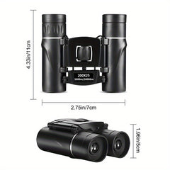 Portable Zoom Binoculars 200x25 HD Compact Long Range Folding Telescope