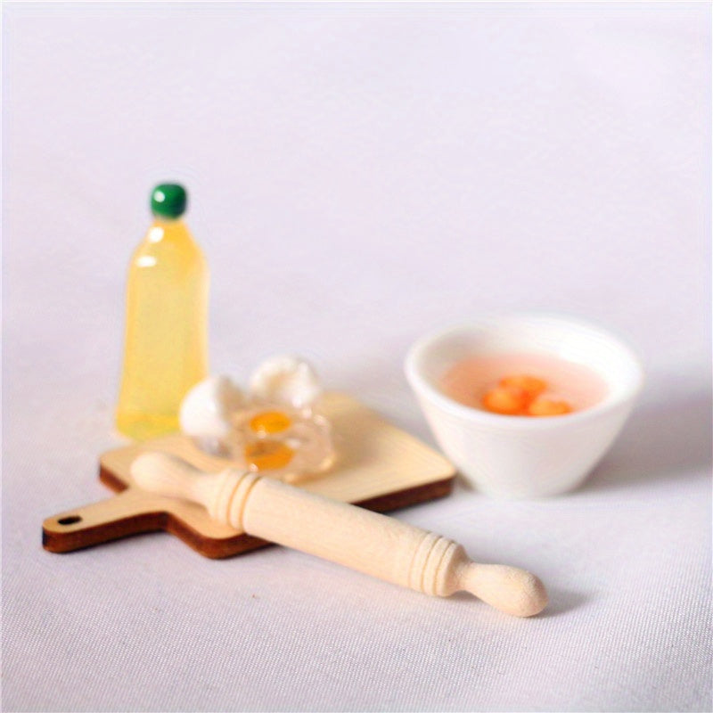 Dollhouse Kitchen Food Play Egg Bowl Olive Tool Model Shooting Props Toys