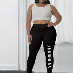  Moon Print High Rise Leggings