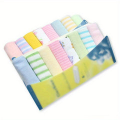 8pcs Soft Cotton Towels Square Towels Kitchen Dishwashing Cloth