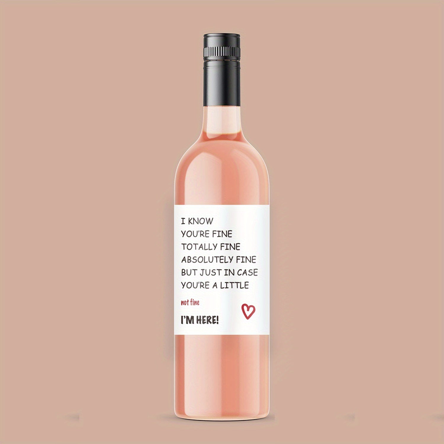 Funny Encouragement Gift Wine Bottle Stickers Set