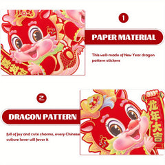 Dragon Zodiac Fu Character Door Sticker Spring Decoration