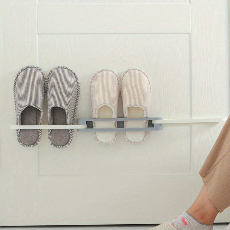 Foldable 3-in-1 Wall Mounted Slipper Rack Towel Storage