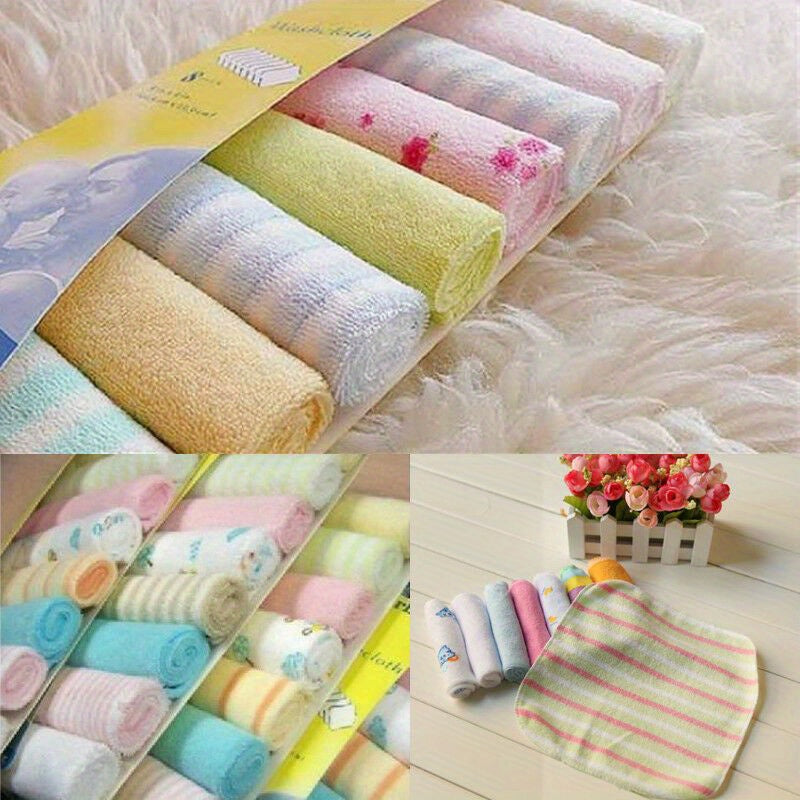 8-Piece Soft Cotton Towels Set for Bathing, Cleaning, Camping