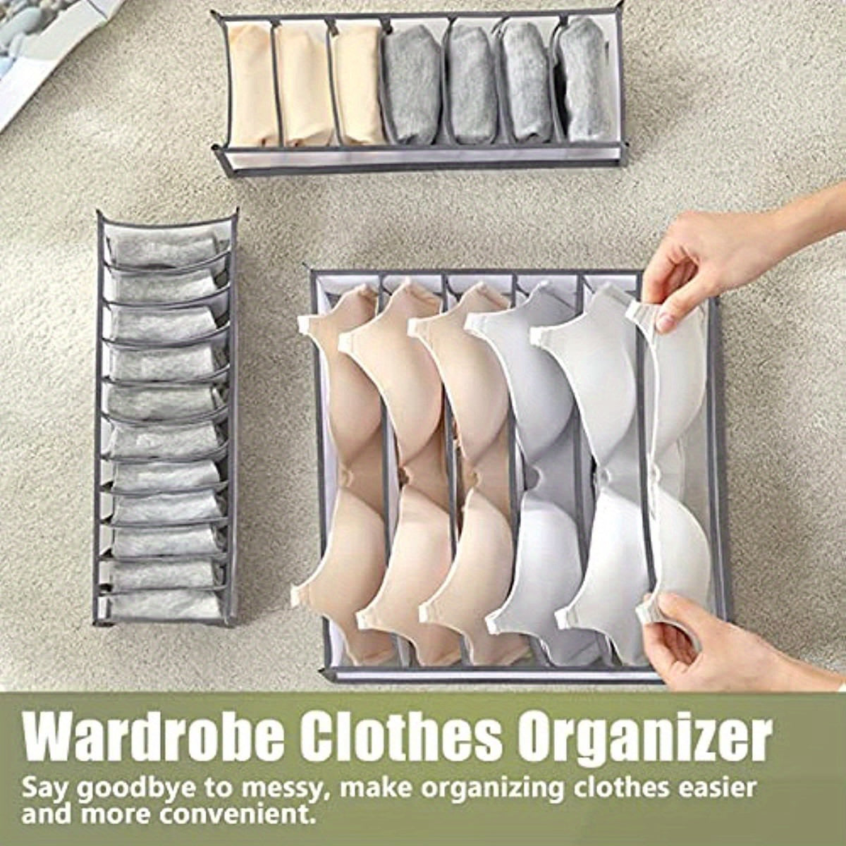 1pc Bra Drawer Organizers Underwear Wardrobe Divider Lingerie Storage Bag