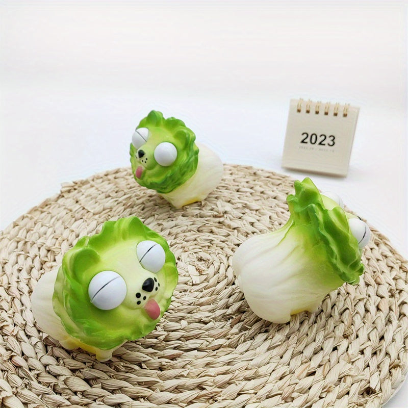 3pcs Vegetable Dog Decompressing Toys Exploding Eyes Squeezing Creativity