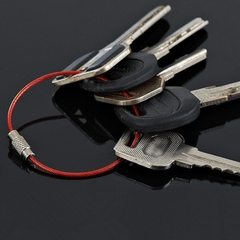 20pcs Stainless Steel Keychain Cable Rope for Outdoor Hiking Camp Travel
