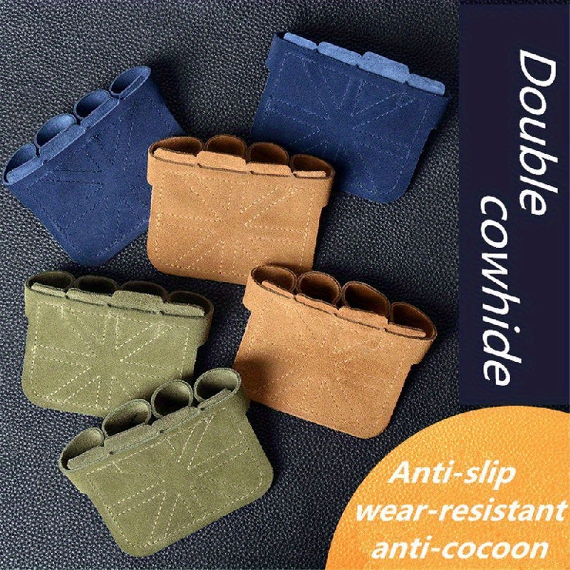 Cowhide Leather Weightlifting Gloves Half Finger Anti-slip Gloves