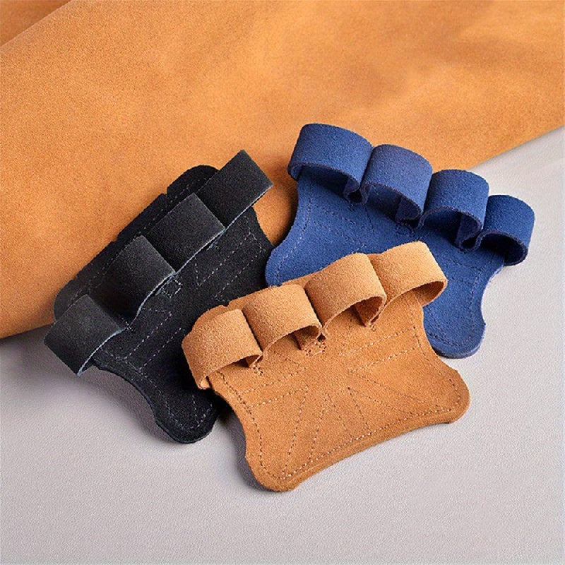 Cowhide Leather Weightlifting Gloves Half Finger Anti-slip Gloves