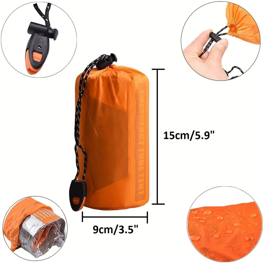 Emergency Survival Shelter 2 Person Tent Survival Whistle Waterproof