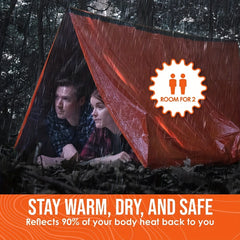 Emergency Survival Shelter 2 Person Tent Survival Whistle Waterproof