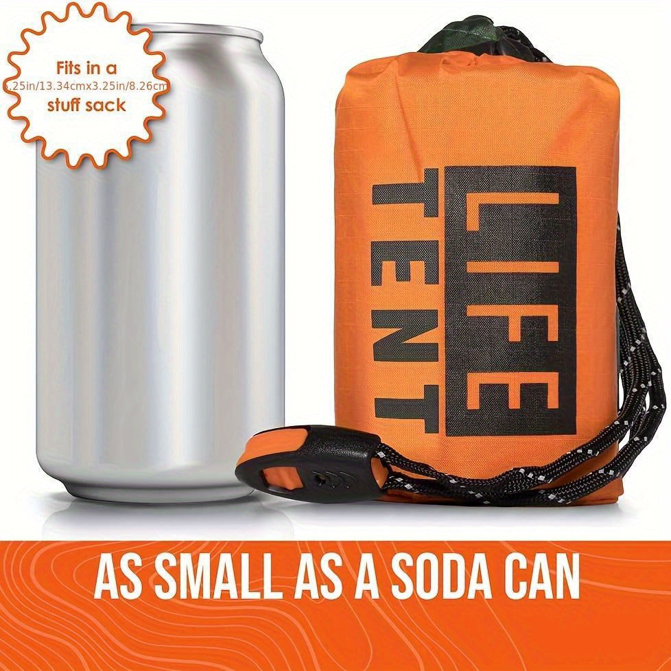Emergency Survival Shelter 2 Person Tent Survival Whistle Waterproof