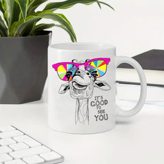 11oz Giraffe Fun Coffee Cup Ceramic Cup Hot/Cold Drinks Novelty Gift