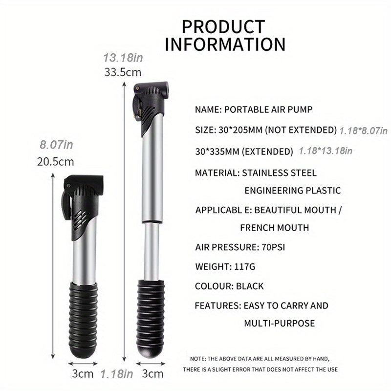 Portable Mini Inflator for Sports & Biking