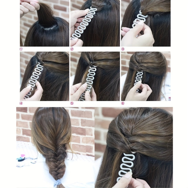 2pcs Hair Styling Tools Bun Maker Braider Roller Hooks