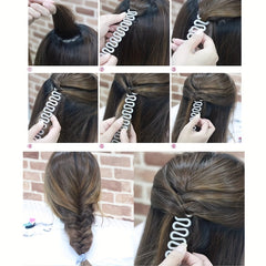 2pcs Hair Styling Tools Bun Maker Braider Roller Hooks