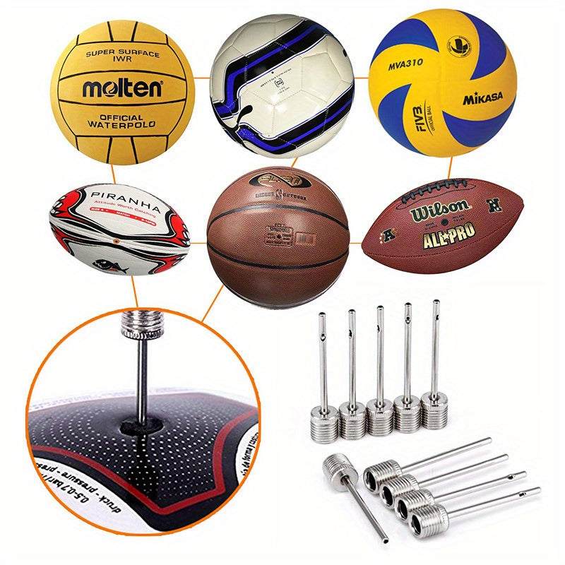6pcs Sport Ball Inflating Pump Needle - Football Basketball Soccer Valve Adaptor