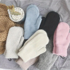 Women Winter Warm Gloves Soft Full Finger Mittens