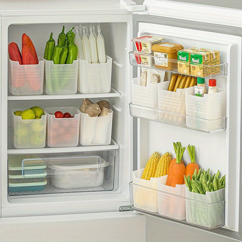 3pcs Plastic Storage Box Refrigerator Side Door Storage Box Kitchen Egg Rack Fru