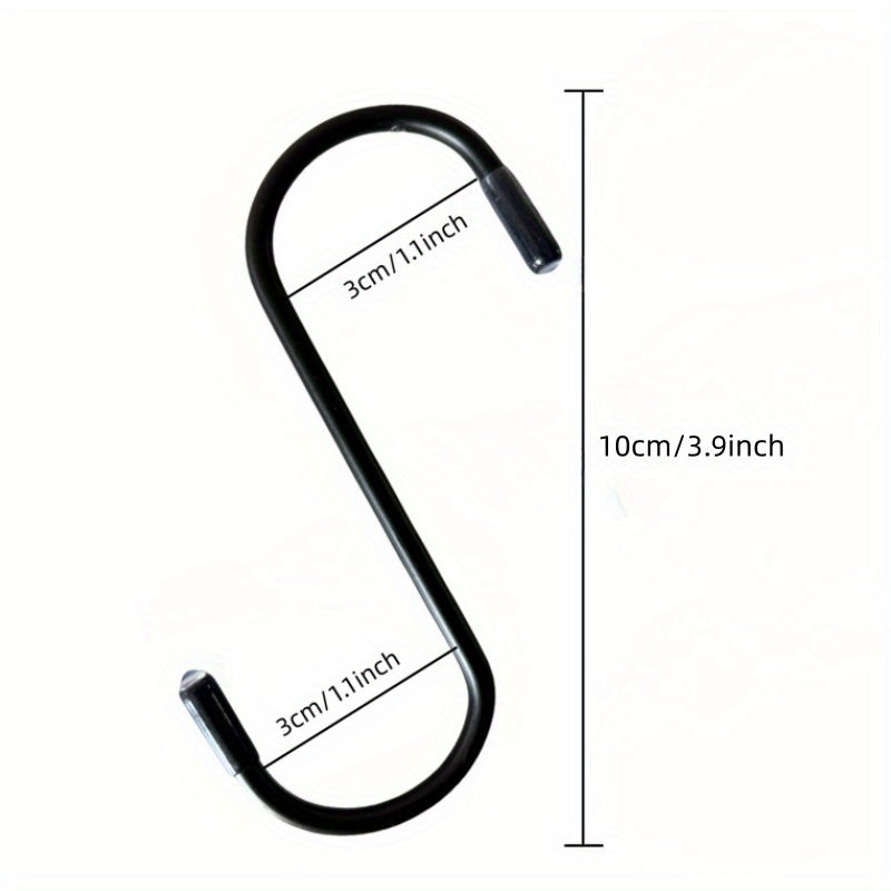 20pcs S Hooks Heavy Duty Metal Hanging Hooks Non Slip Hanger Closet Garden Kitch