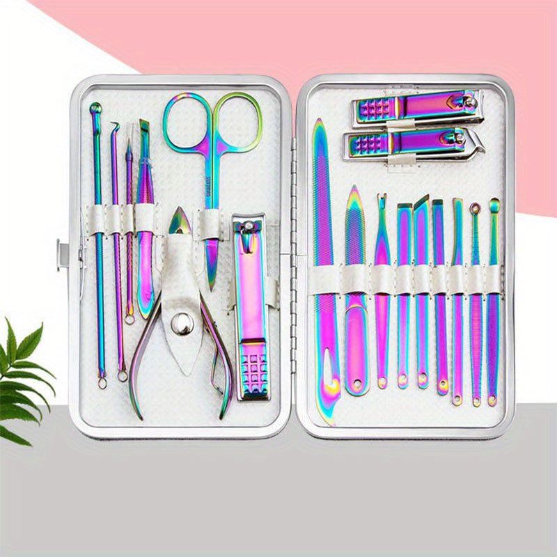 Stainless Steel Manicure Pedicure Kit 18 Pieces Set