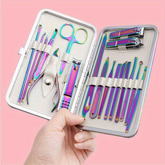 Stainless Steel Manicure Pedicure Kit 18 Pieces Set