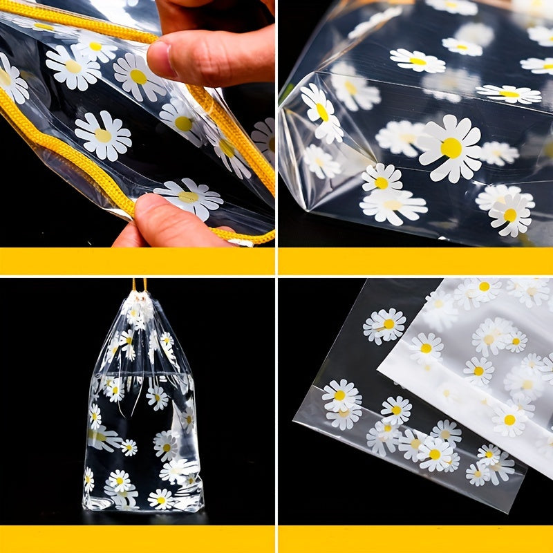 10pcs Transparent Storage Bags Drawstring Waterproof Cosmetics Makeup Pouch