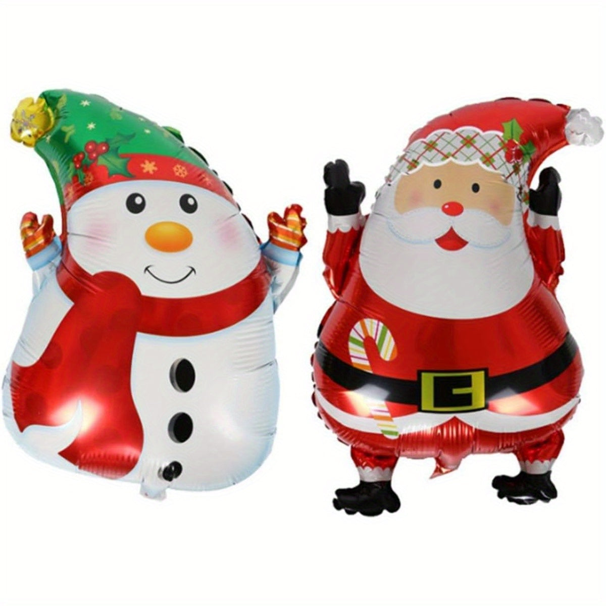 2pcs Christmas Party Balloon Set Santa Snowman Foil Mylar Balloon