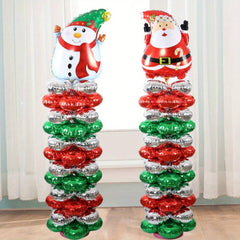 2pcs Christmas Party Balloon Set Santa Snowman Foil Mylar Balloon