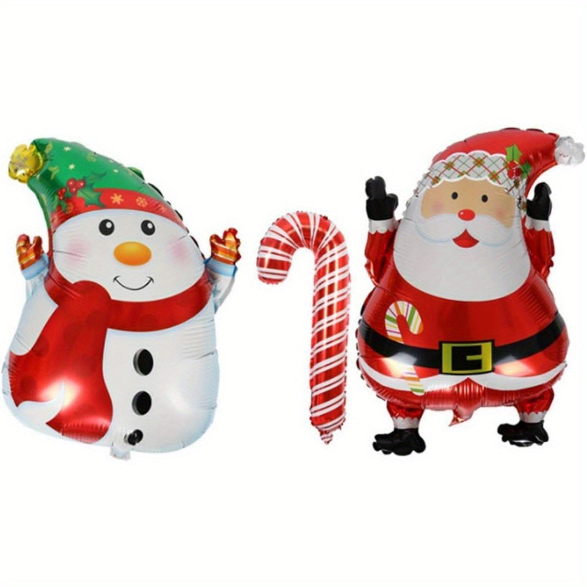 2pcs Christmas Party Balloon Set Santa Snowman Foil Mylar Balloon