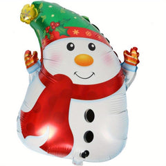 2pcs Christmas Party Balloon Set Santa Snowman Foil Mylar Balloon
