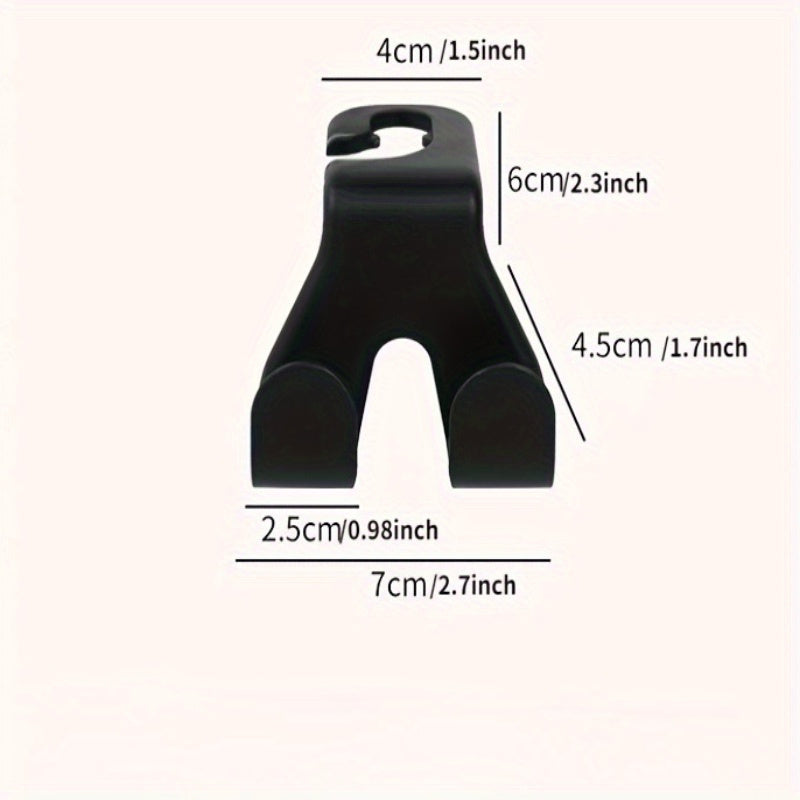 2pcs Car Seat Back Hood Double-headed Hook Car Accessories