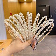 Pearl Hairband Non Slip Head Hoop Decorative Accessories For Women Girls