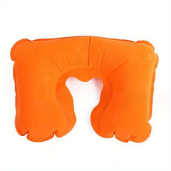 Pvc Flocking U shaped Inflatable Pillow For Camping