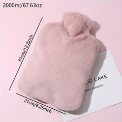 Plush Cover Hot Water Bag Natural Rubber 33-81oz 67-63oz