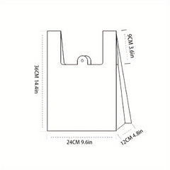 200pcs Clear Plastic Bags for Stores and Supermarkets