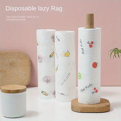 50pcs Lazy Rag Disposable Cleaning Cloth Dual-use Towel