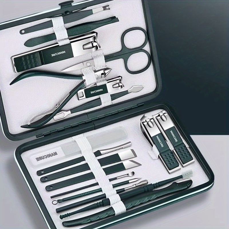 18pcs Nail Clippers Fingernail & Toenail Cutter Manicure Tool