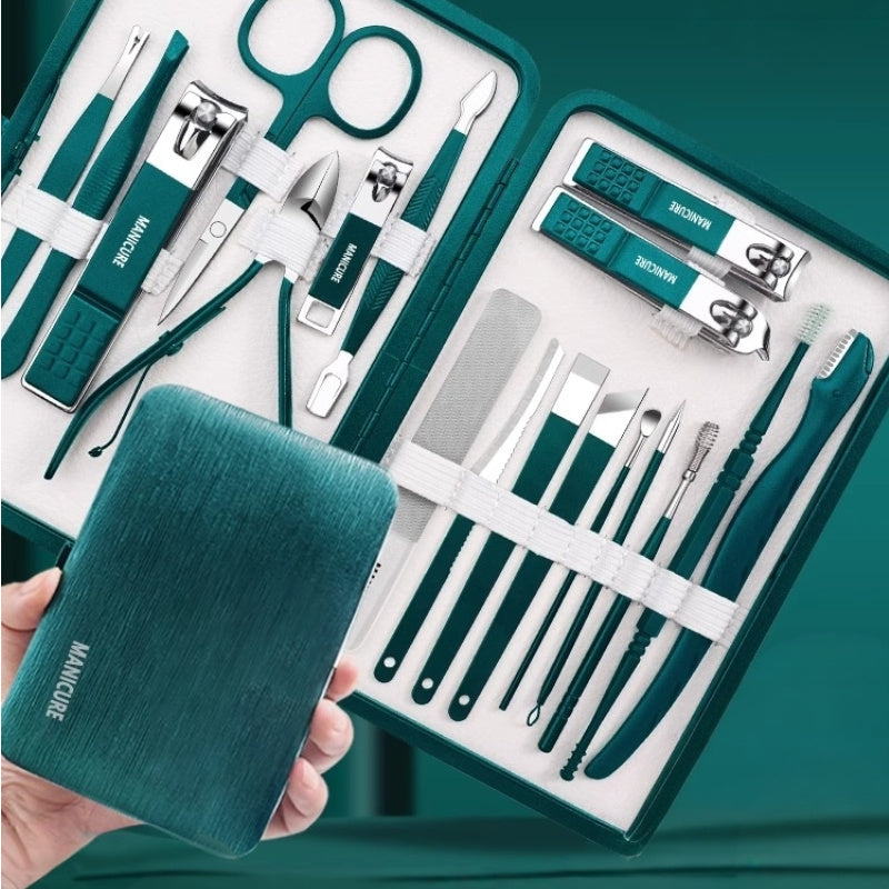 18pcs Nail Clippers Fingernail & Toenail Cutter Manicure Tool