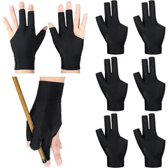 8pcs 3 Fingers Pool Gloves Left Hand Billiards Accessories