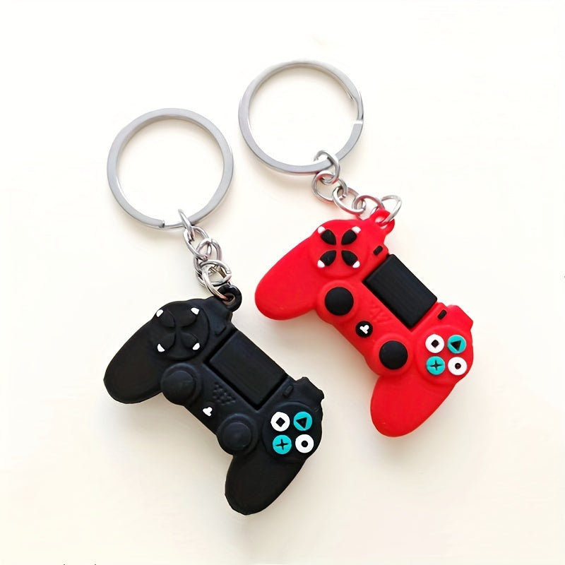 Game Pad Shaped Keychain Portable Cartoon Keyring Gift