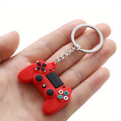 Game Pad Shaped Keychain Portable Cartoon Keyring Gift