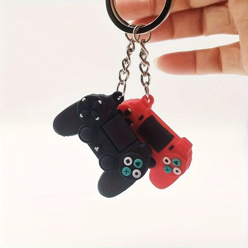 Game Pad Shaped Keychain Portable Cartoon Keyring Gift