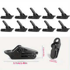 10pcs Tarpaulin Clips Camping Wind Rope Clamp Plastic Clip Buckle