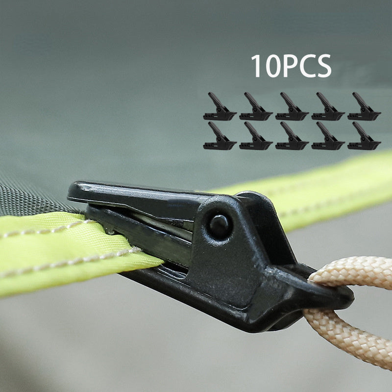 10pcs Tarpaulin Clips Camping Wind Rope Clamp Plastic Clip Buckle