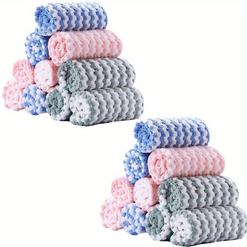 10/20pcs Strong Water Absorbing Washing Towel Random