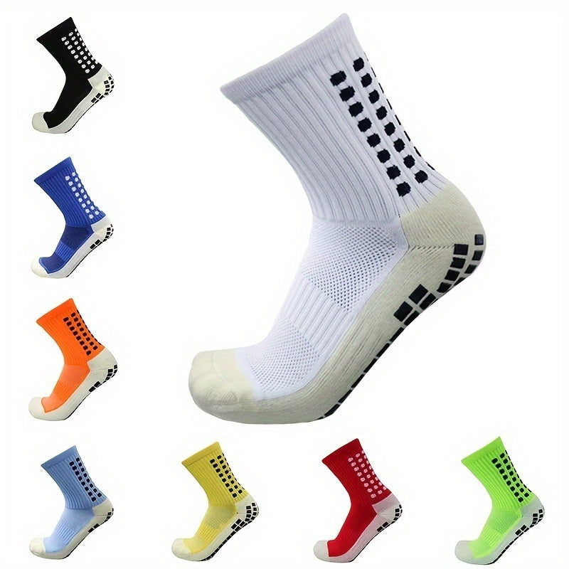 1pair Sports Non Slip Soccer Football Socks Thicken Sports Socks